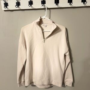 Barefoot Dreams Women's Half-Zip Sweatshirt in Cream